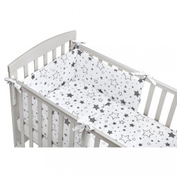 3-dielne posteľné obliečky New Baby 90/120 cm hviezdy sivé #2