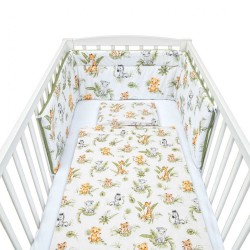 3-dielne posteľné obliečky New Baby 90/120 cm Jungle biela