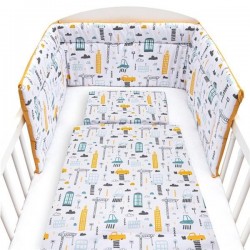 3-dielne posteľné obliečky New Baby 90/120 cm Mesto horčicové Žltá