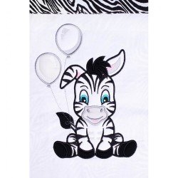 3-dielne posteľné obliečky New Baby Zebra 100/135 bielo-čierne #1
