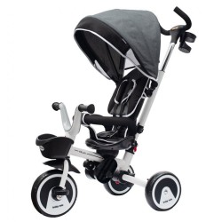 Detská trojkolka Baby Mix 5v1 RELAX 360° sivá sivá