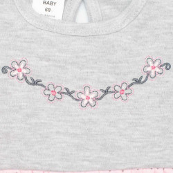 Dojčenské šatôčky s krátkym rukávom New Baby Summer dress ružovo-sivé ružová #2