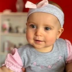 Dojčenské šatôčky s krátkym rukávom New Baby Summer dress ružovo-sivé ružová #4