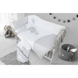 5-dielne posteľné obliečky Belisima Ballons 90/120 sivé #3