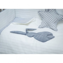 5-dielne posteľné obliečky Belisima Králiček 100/135 bielo-sivé #3