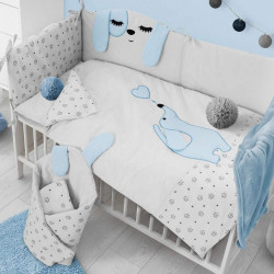 5-dielne posteľné obliečky Belisima Lovely Puppy 100/135 modré #2