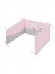 5-dielne posteľné obliečky Belisima Obláčiky 100/135 rúžové #1