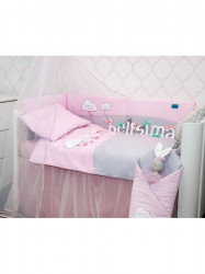 5-dielne posteľné obliečky Belisima Obláčiky 100/135 rúžové #3