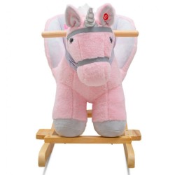 Hojdacia hračka s melódiou Baby Mix – ružový jednorožec ružová #1