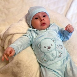 Dojčenská súprava do pôrodnice New Baby For Sweet Bear modrá modrá #8
