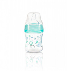 Antikoliková fľaša so širokým hrdlom Baby Ono 120 ml modrá
