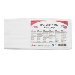 Bavlnené plienky NEW BABY 60x80 cm STANDARD 10 ks biela #1