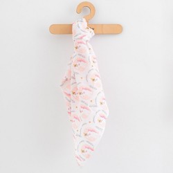 Bavlnené plienky s potlačou New Baby 70x80 cm 3 ks DIEVČA ružová #2