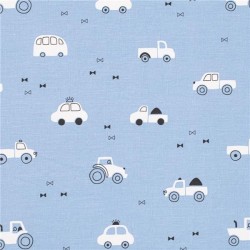 Bavlnené prestieradlo do kočíka New Baby Autíčka Tuuut 35x75 cm modrá #1