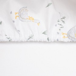 Bavlnené prestieradlo do kočíka New Baby Husičky 35x75 cm biela #1
