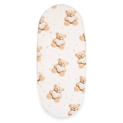 Bavlnené prestieradlo do kočíka New Baby Love Teddy Bear beige 35x75 cm béžová