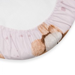 Bavlnené prestieradlo do kočíka New Baby Love Teddy Bear pink 35x75 cm ružová #1