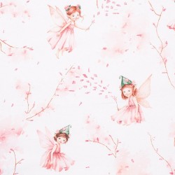 Bavlnené prestieradlo do kočíka New Baby Víly 35x75 cm ružová #1