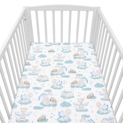 Bavlnené prestieradlo do postieľky New Baby Dráčik 120x60 cm zelená