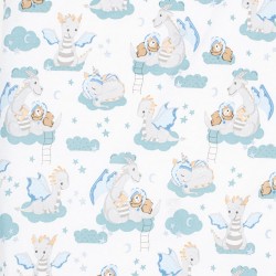 Bavlnené prestieradlo do postieľky New Baby Dráčik 120x60 cm zelená #2
