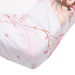 Bavlnené prestieradlo do postieľky New Baby Víly 120x60 cm ružová #2
