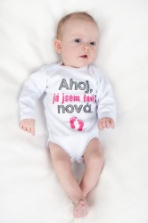 Body s potlačou New Baby Sweet girl ružové #1