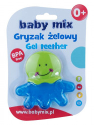 Chladiace hryzátko Baby Mix chobotnica modrá