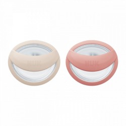 Cumlík NUK Perfect Match 0-6m 2 ks beige/red béžová