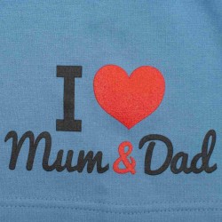 Detská čiapočka New Baby I Love Mum and Dad modrá #1