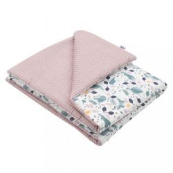 Detská deka s výplňou New Baby Vafle fialová králičky 80x102 cm #1