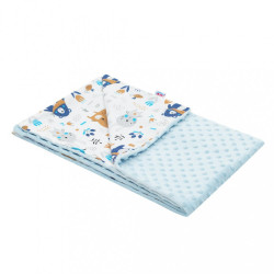 Detská deka z Minky New Baby Medvedíkovia modrá 80x102 cm #1