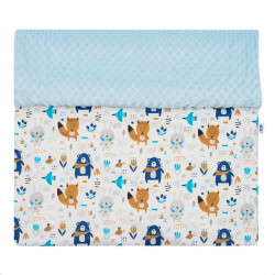 Detská deka z Minky s výplňou New Baby Medvedíkovia modrá 80x102 cm #2
