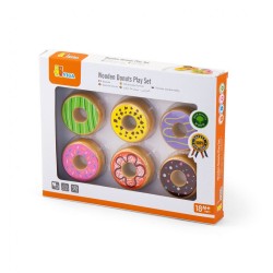 Detská drevená hračka Viga sada 6 drevených donutov multicolor #6