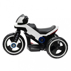 Detská elektrická motorka Baby Mix POLICE biela #1