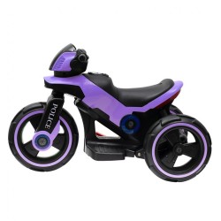 Detská elektrická motorka Baby Mix POLICE fialová #1