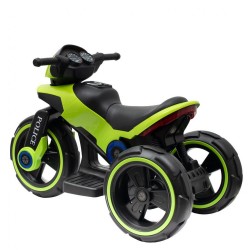 Detská elektrická motorka Baby Mix POLICE zelená #2