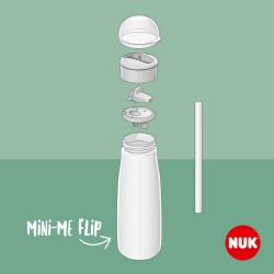 Detská fľaša NUK Mini-Me Flip 450 ml (12+ m.) green zelená #6