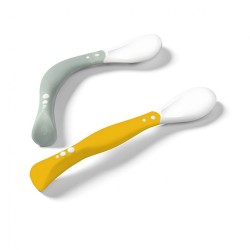 Detská flexibilná lyžička Baby Ono 2ks sivá, žltá podľa obrázku #3