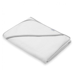 Detská froté osuška s kapuckou New Baby BASIC 100x100 bielo-sivá #3