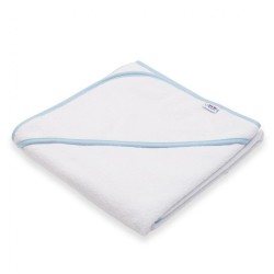 Detská froté osuška s kapuckou New Baby BASIC 80x80 bielo-modrá #3