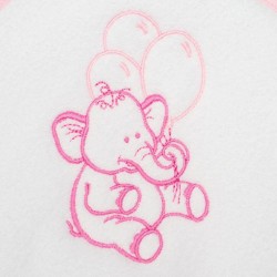 Detská froté osuška s výšivkou a kapuckou New Baby 80x80 biela sloník #2