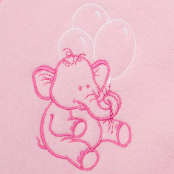 Detská froté osuška s výšivkou a kapuckou New Baby 80x80 ružová sloník #2