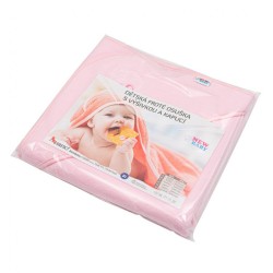 Detská froté osuška s výšivkou a kapuckou New Baby 80x80 ružová sloník #3