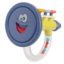 Detská hrkálka Baby Mix trúbka modrá #1