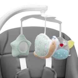 Detská jedálenská stolička 2v1 pre deti SMART New Baby grey sivá #5