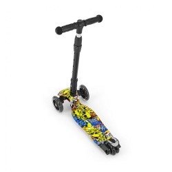 Detská kolobežka Milly Mally Magic Scooter graffiti multicolor