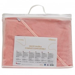 Detská luxusná froté osuška s kapucňou New Baby Comfortably 80x80 pink ružová #3
