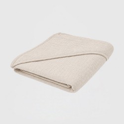 Detská mušelínová osuška s kapucňou New Baby 90x90cm linen podľa obrázku