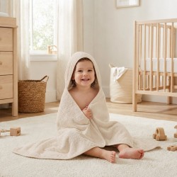 Detská mušelínová osuška s kapucňou New Baby 90x90cm linen podľa obrázku #4