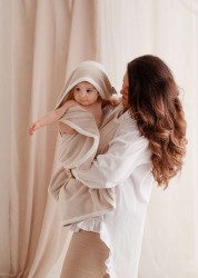 Detská osuška so žinkou a ručníkom Belisima Swaddle biela #4